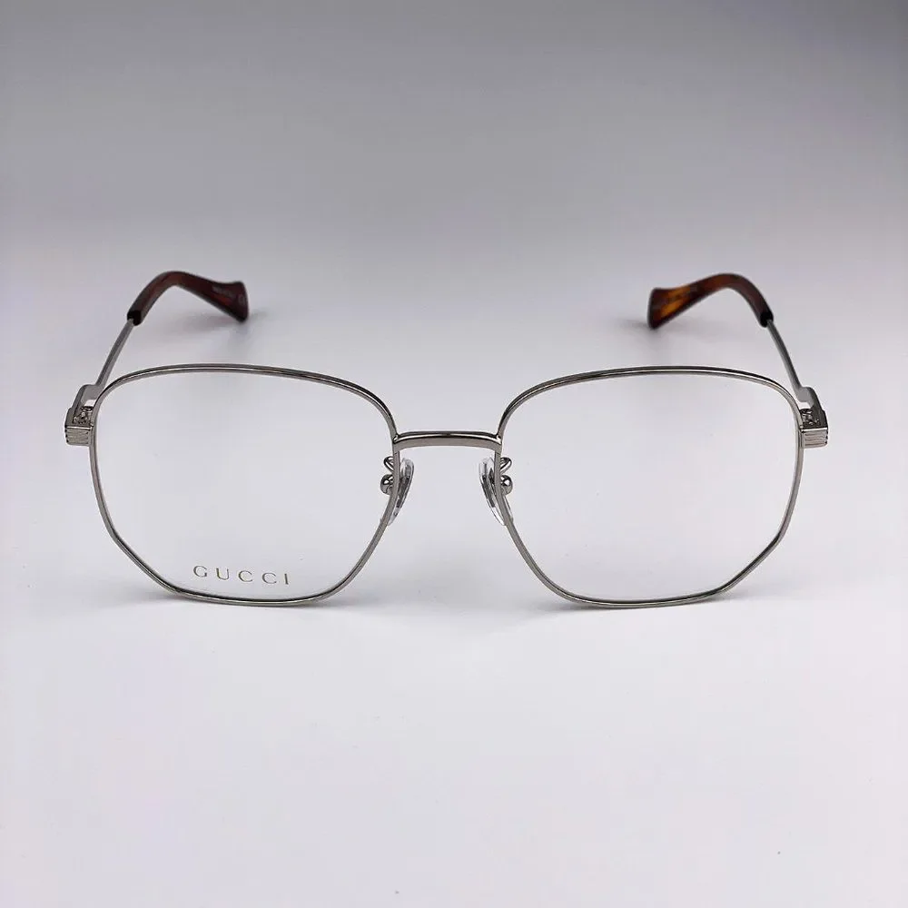 🔥 Gucci GG0973O 002 Eyeglasses Silver Metal Women